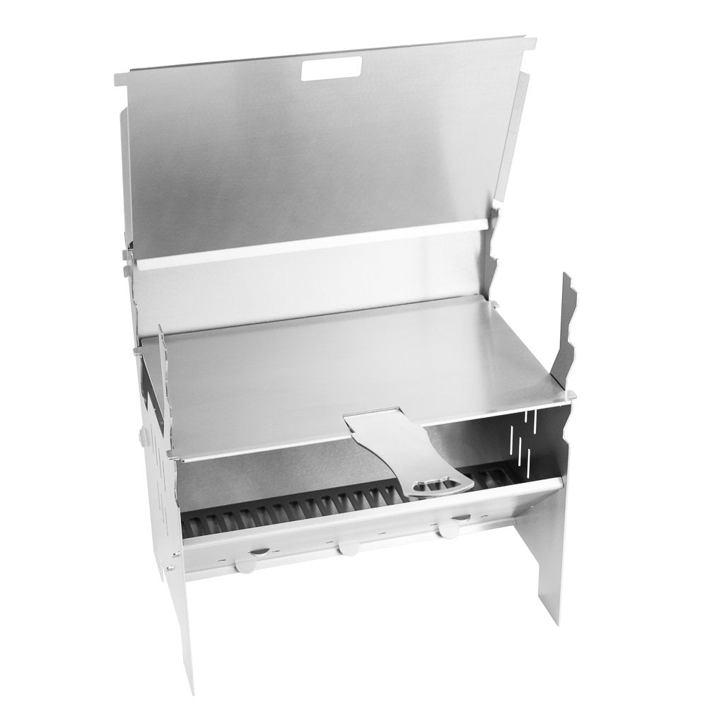 FENNEK Grillplatte – 28 × 18 × 0,5 cm, Edelstahl