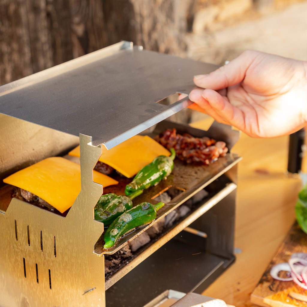 FENNEK Grillplatte – 28 × 18 × 0,5 cm, Edelstahl