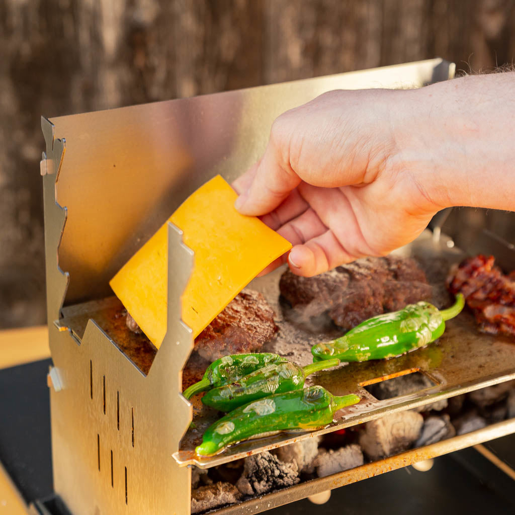 FENNEK Grillplatte – 28 × 18 × 0,5 cm, Edelstahl