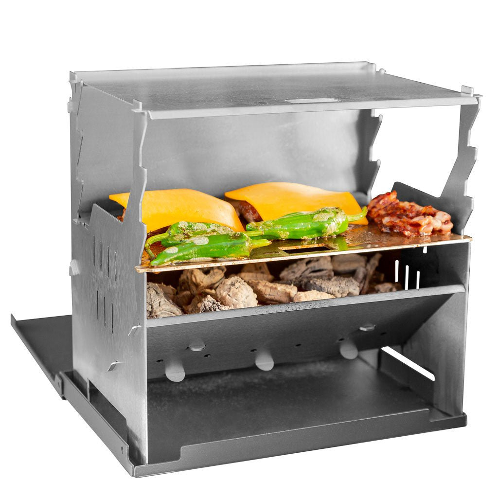 FENNEK Grillplatte – 28 × 18 × 0,5 cm, Edelstahl