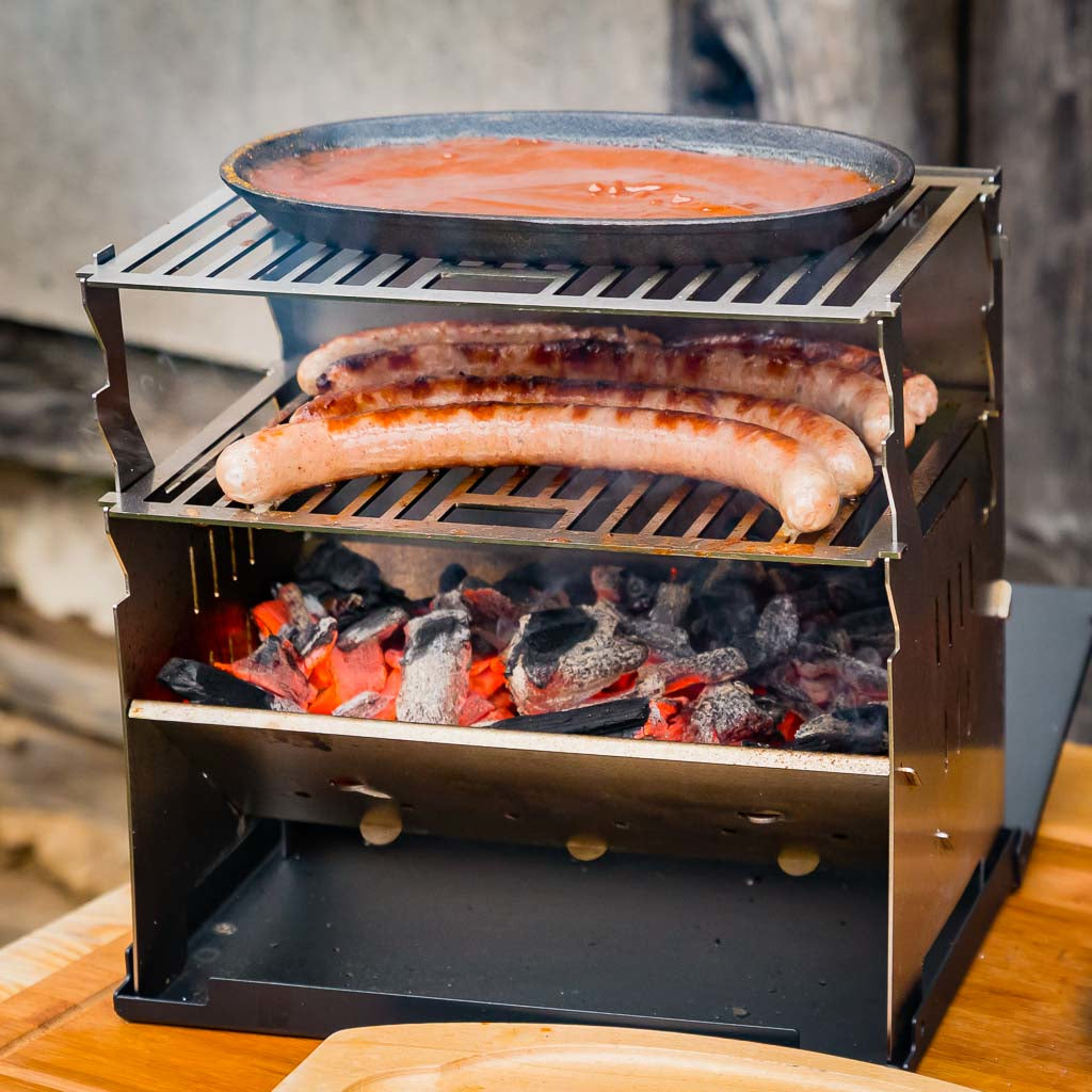 FENNEK Grillrost 28,2 × 18,3 × 0,2 cm, Edelstahl, rechteckig, für Fleisch
