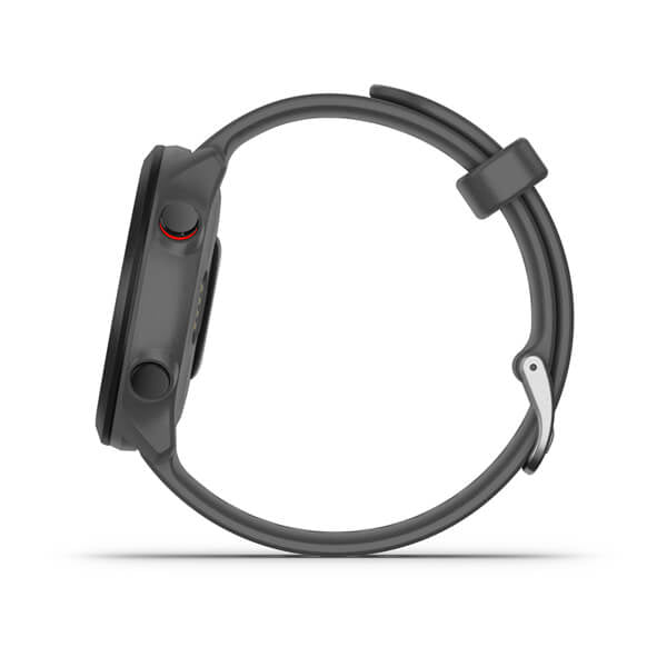 Garmin Forerunner 55 – GPS-Smartwatch – 42 mm, GPS, MIP, 5 ATM, Monterra Grau, Sportarmband