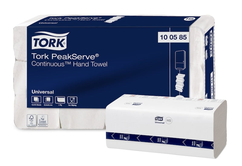 Tork Handtuchrolle PeakServe – 1-lagig, weiss, 201 mm × 92,25 m, für Tork H5