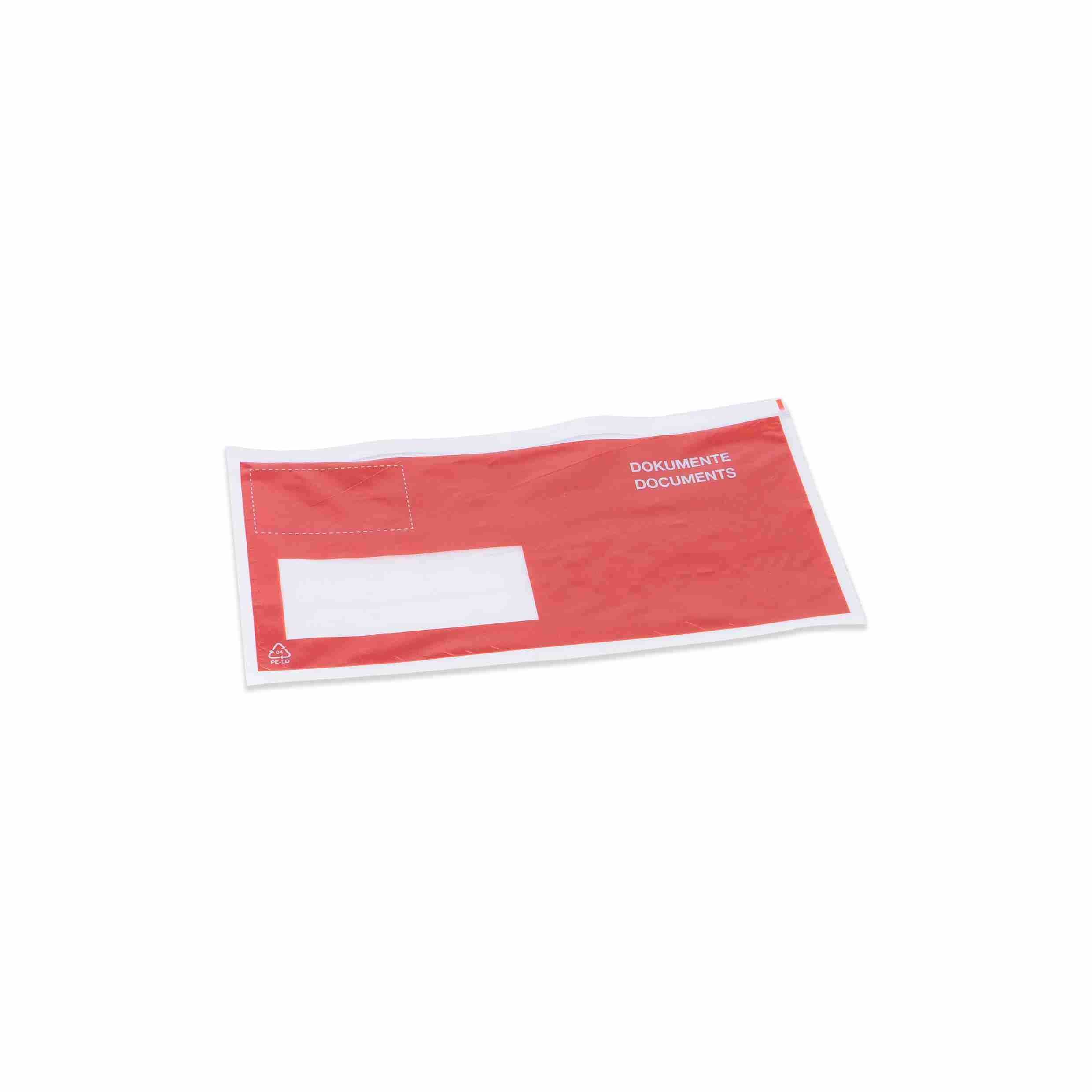 Model Dokumententasche C6/5, mit Fenster links, Folie, rot – 1 Pack (250 Stk.)