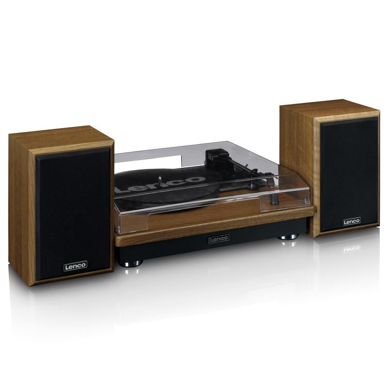 Lenco LS-100 – Plattenspieler (Riemenantrieb, automatisch), Bluetooth 5.0, 33⅓/45/78 U/min – Braun