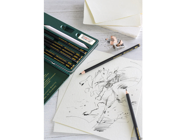 Faber-Castell PITT Graphite Matt Graphit-Set, Metall-Box – 11-teilig