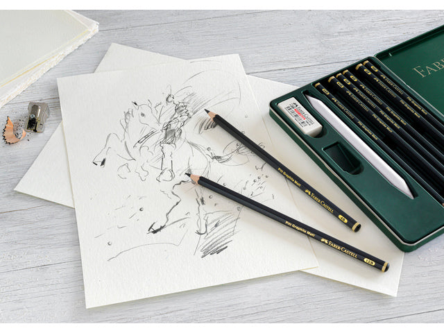 Faber-Castell PITT Graphite Matt Graphit-Set, Metall-Box – 11-teilig