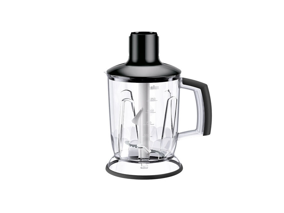 Braun Zerkleinerer-Aufsatz MQS601BK – 1,25 l, für MultiQuick 7/9 (HB701XX, 4200, HB901XX), Edelstahl