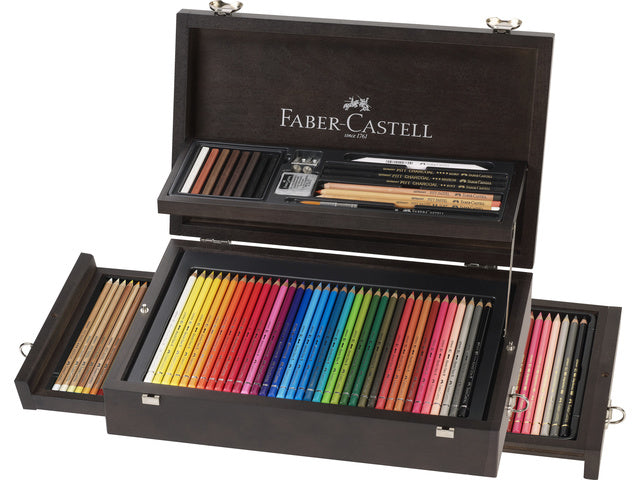 Faber-Castell Buntstift, Mehrfarbig, Pastell, 125er-Holzkiste