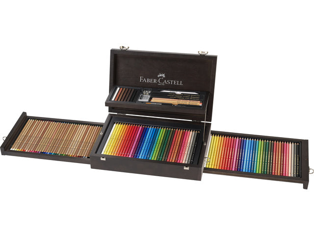 Faber-Castell Buntstift, Mehrfarbig, Pastell, 125er-Holzkiste
