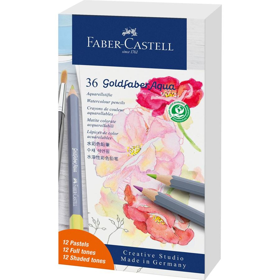 Faber-Castell Goldfaber Aqua Aquarellfarbstifte – 36 Farben, Ø 3,3 mm