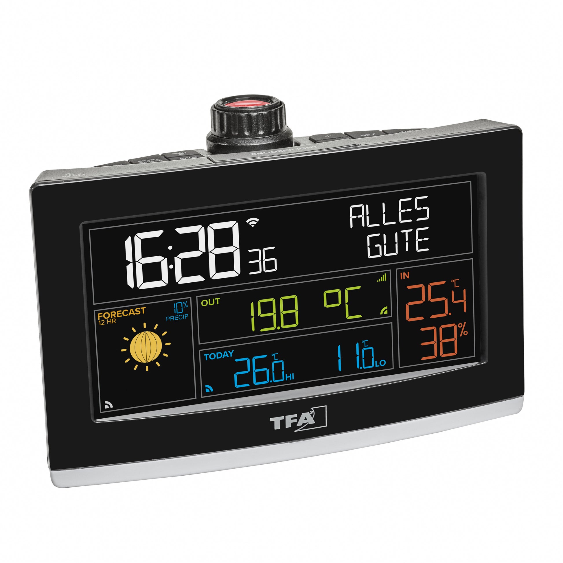 TFA-Dostmann TFA Dostmann VIEW SHOW Wetterstation – WLAN, 0–37,7 °C, 10–99 %, Innen/Aussen