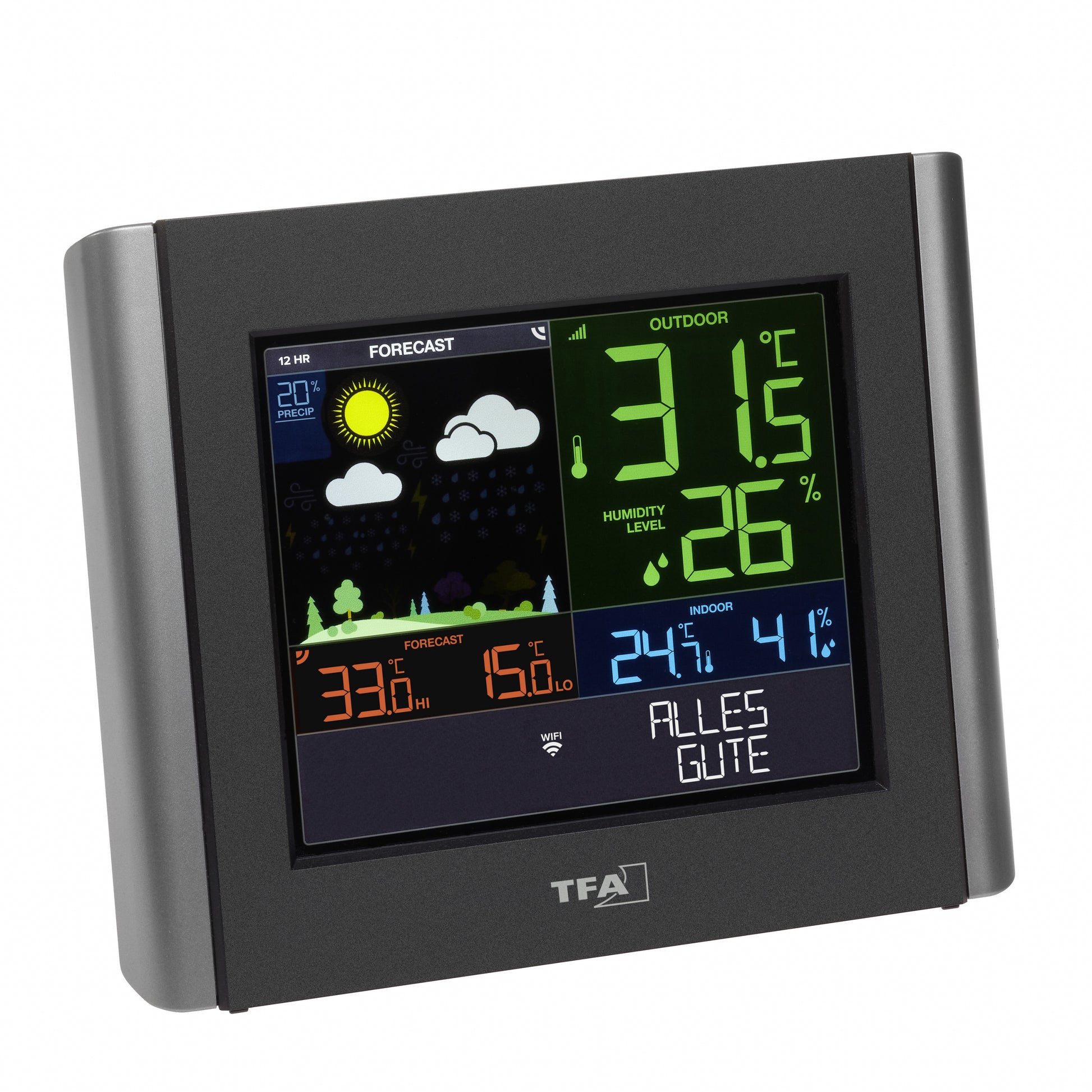 TFA-Dostmann TFA Dostmann VIEW METEO – Sensor – Temperatur, Luftfeuchte, Innen-/Aussenmessung
