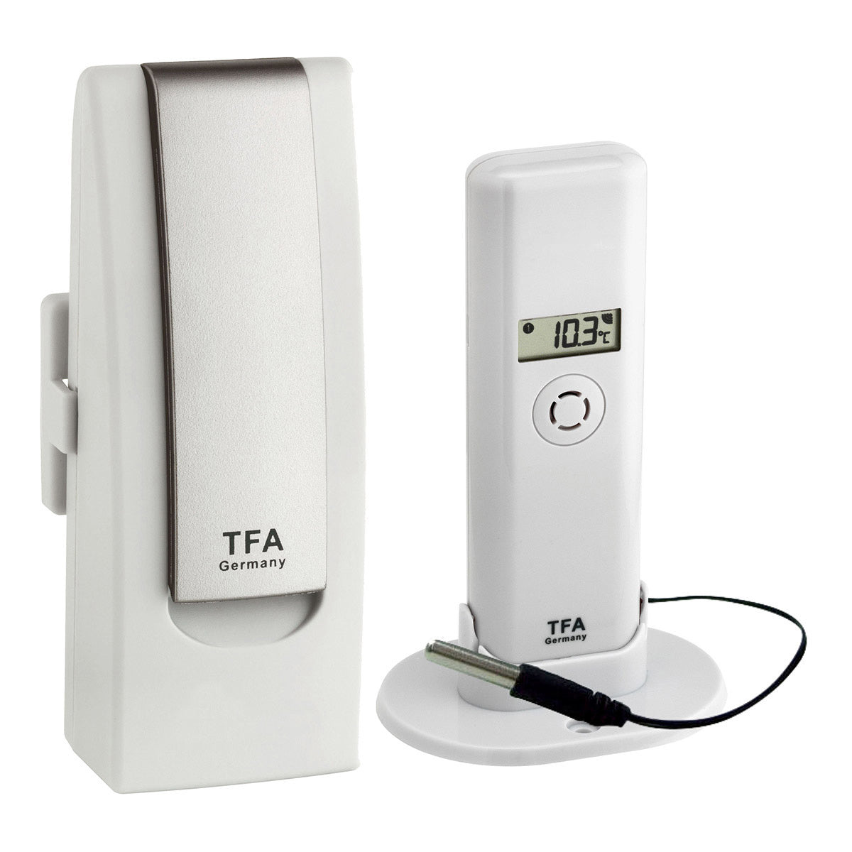 TFA-Dostmann WeatherHub SET Temperatur-/Feuchtesensor – 868 MHz, −40–60 °C, 0–99 %, Innen/Aussen
