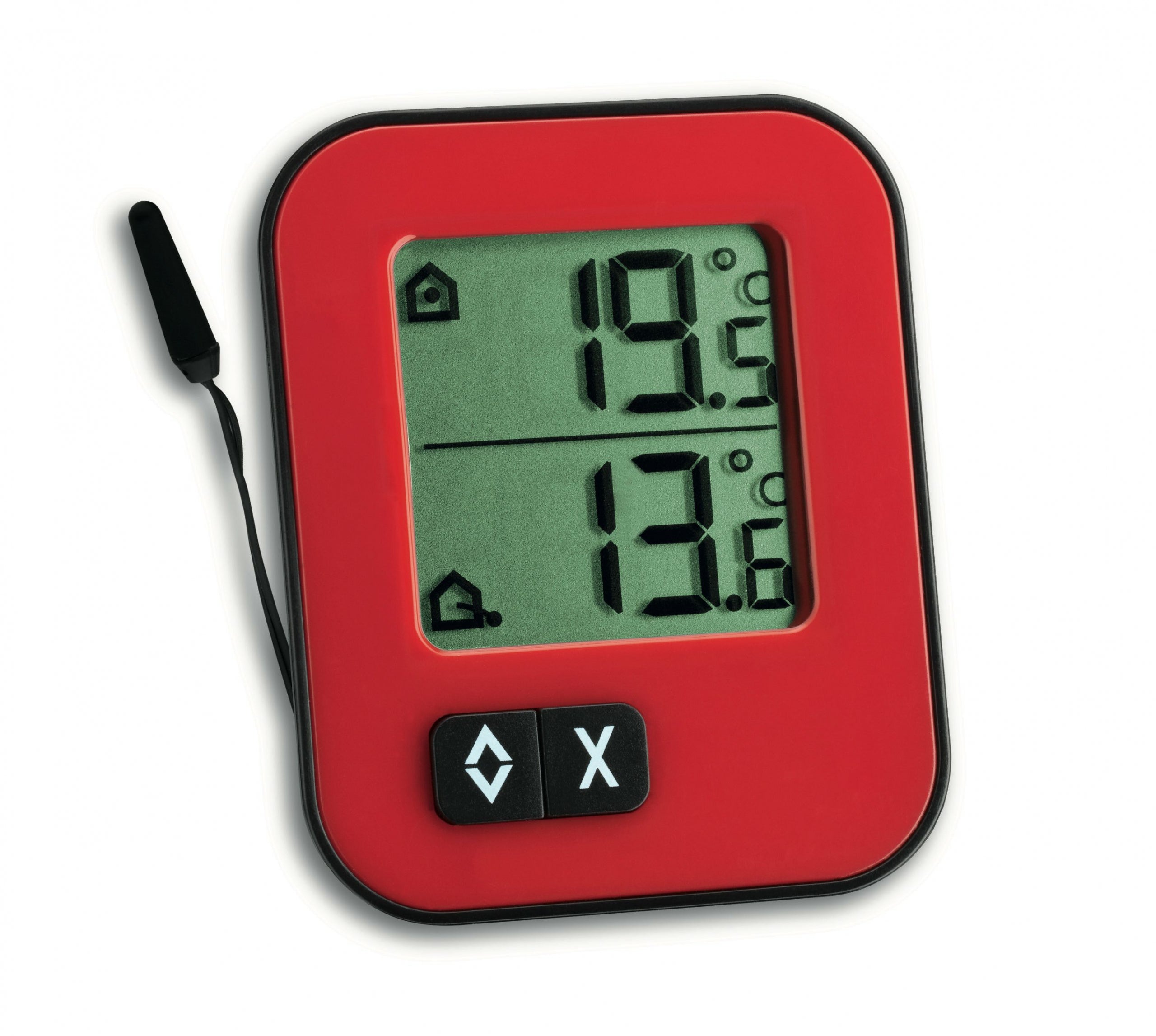 TFA-Dostmann TFA Dostmann MOXX 30.1043 – Innen-/Aussenthermometer, digital, Höchst- und Tiefsttemperatur – rot