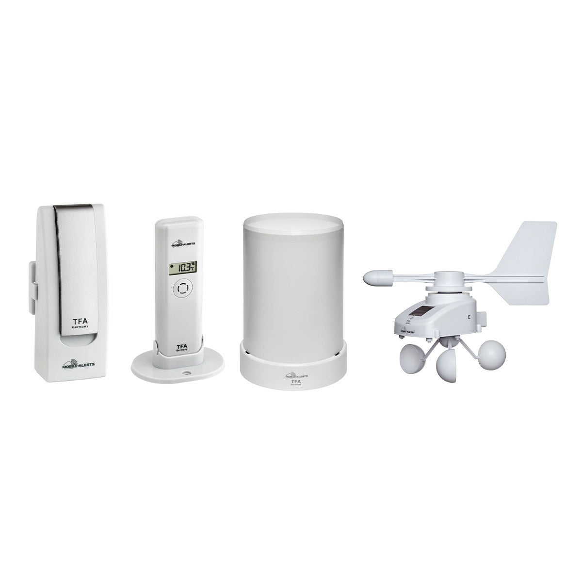 TFA-Dostmann WeatherHub SET5 – Smart-Hub/Bridge – WLAN, 868 MHz, Feuchte, Regen, Temperatur, Wind – Weiss
