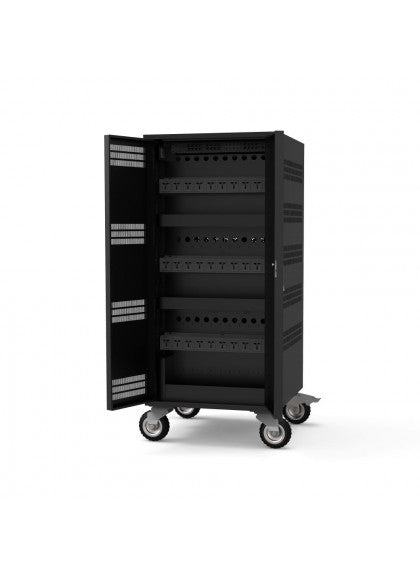 Port Designs 901974 Ladeschrank – für Notebooks bis 15,6", 4 Rollen, schwarz