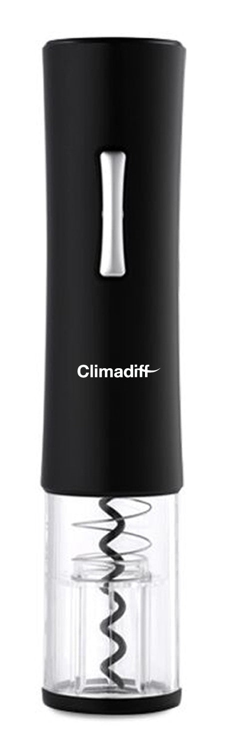 Climadiff Elektrischer Korkenzieher TB5020CL – 5 × 5 × 23,5 cm, Schwarz, Batteriebetrieben (4 × AA)