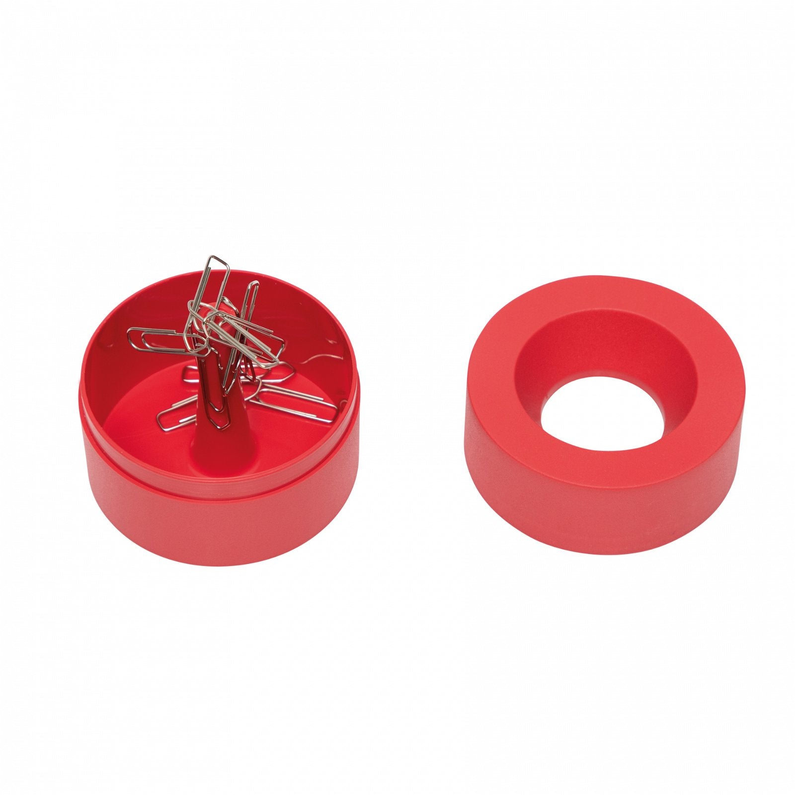 MAUL Klammerspender – Kunststoff, Rot, 73 × 60 mm