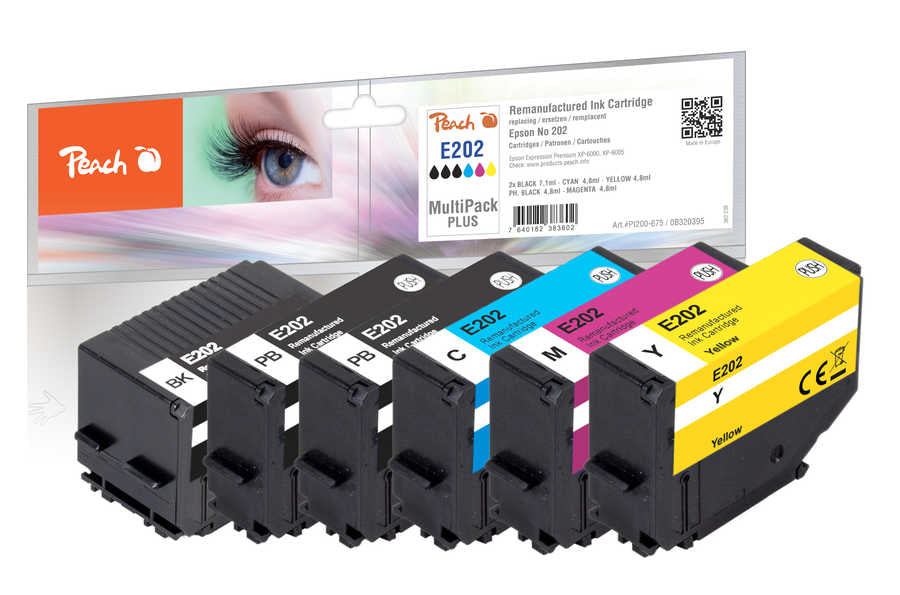 Peach PI200-675 – Tintenpatrone, kompatibel mit Epson Nr. 202, Multipack
