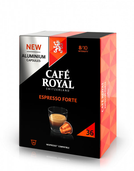 Café Royal Kaffeekapseln Espresso Forte – für Nespresso – Intensität 9 – 36 Kapseln