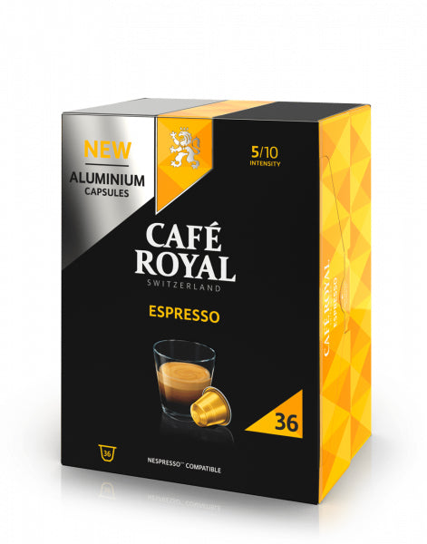 Café Royal Kaffeekapseln Espresso – für Nespresso – Intensität 6 – 36 Kapseln