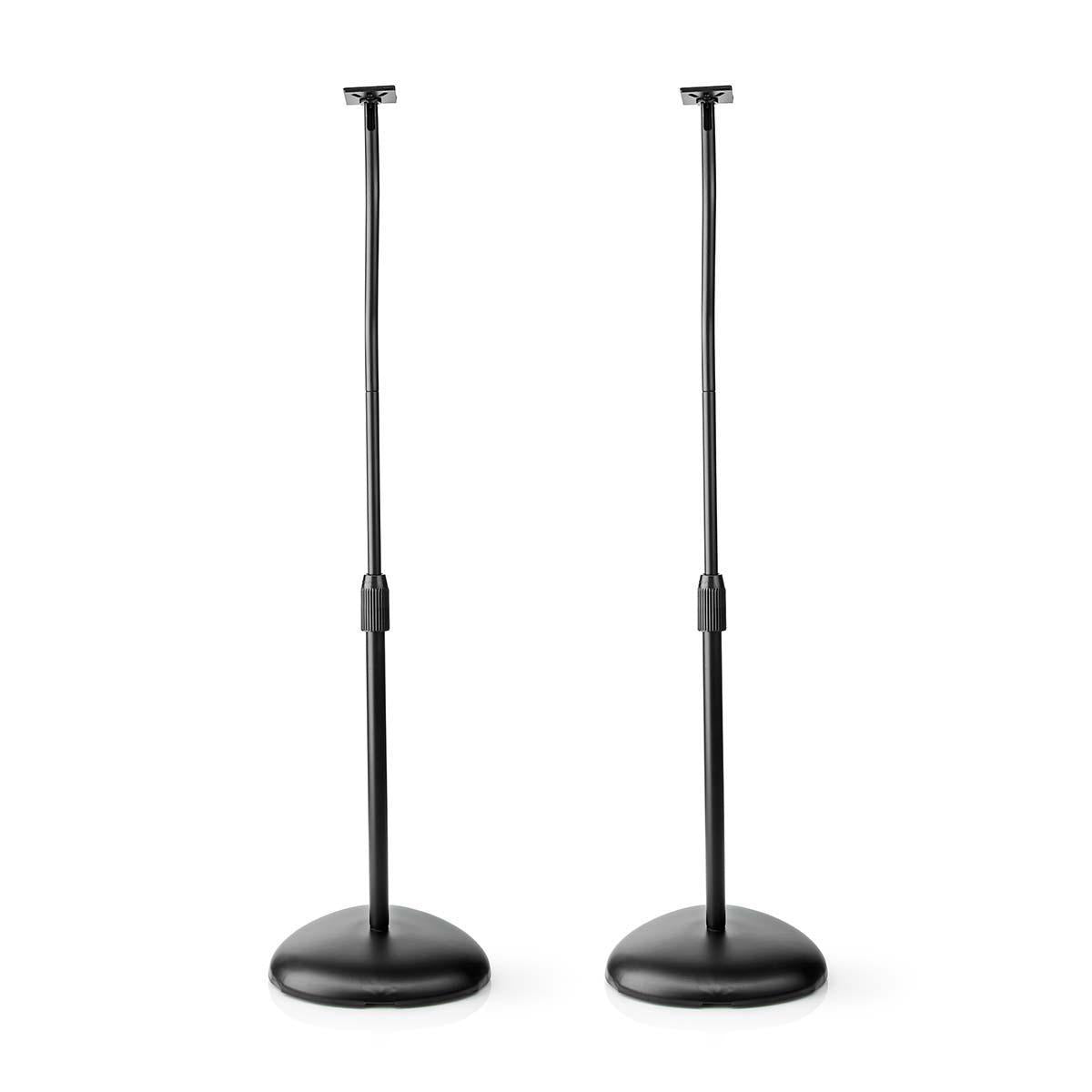 Nedis SPMT2750BK – Lautsprecherständer, 2er-Set, höhenverstellbar, 4,5 kg, für Satelliten-/Regallautsprecher