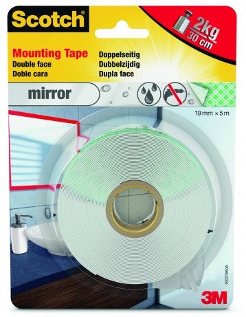3M Montageband Spiegel – 19 mm × 5 m, weiss