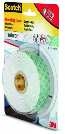3M Montageband Spiegel – 19 mm × 5 m, weiss