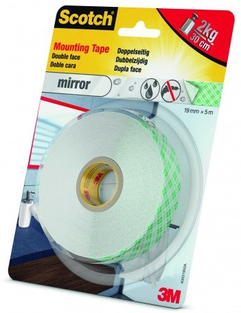3M Montageband Spiegel – 19 mm × 5 m, weiss