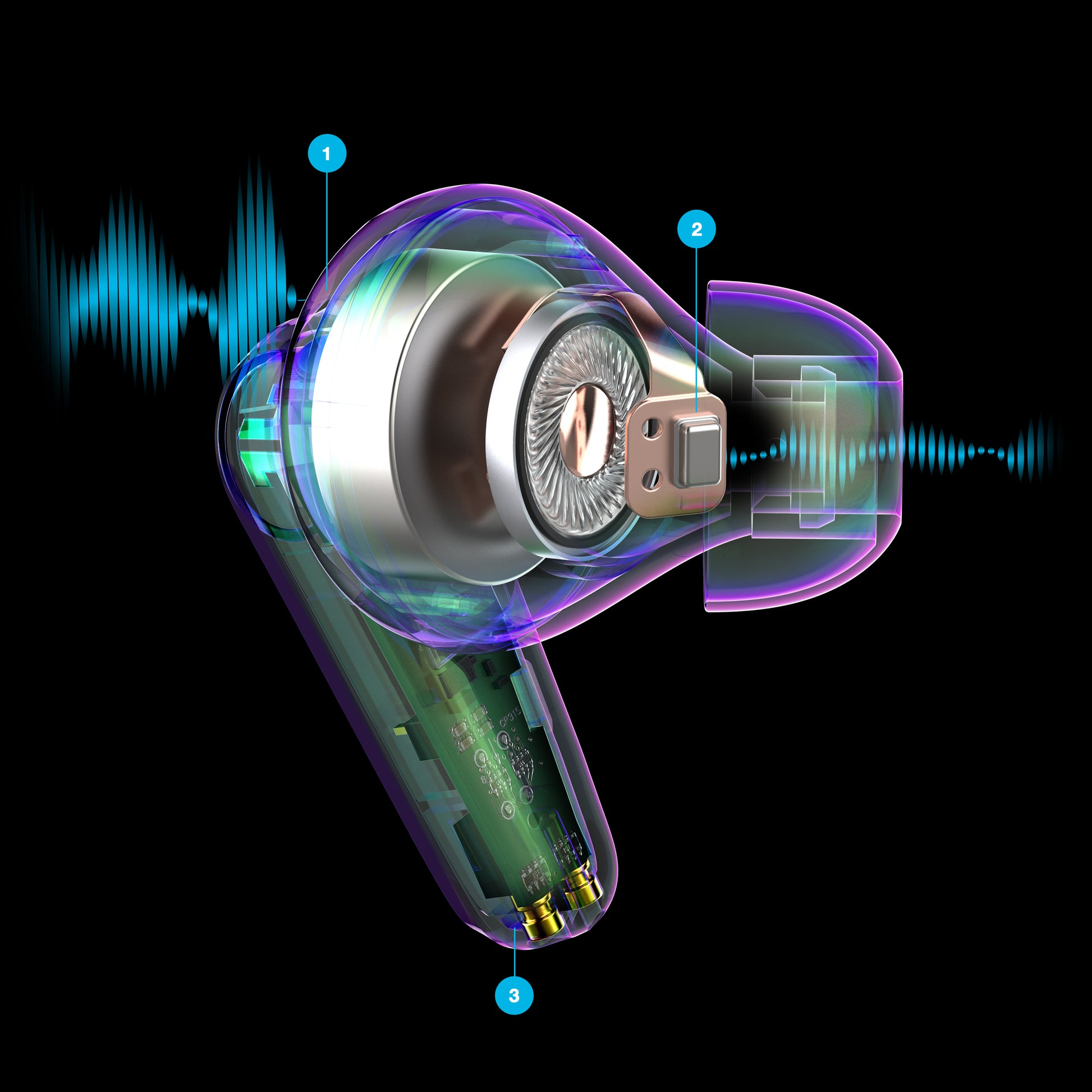 JLab Go Pods ANC TWS In-Ear – ANC, mit Ladecase, Grün, BT 5.4
