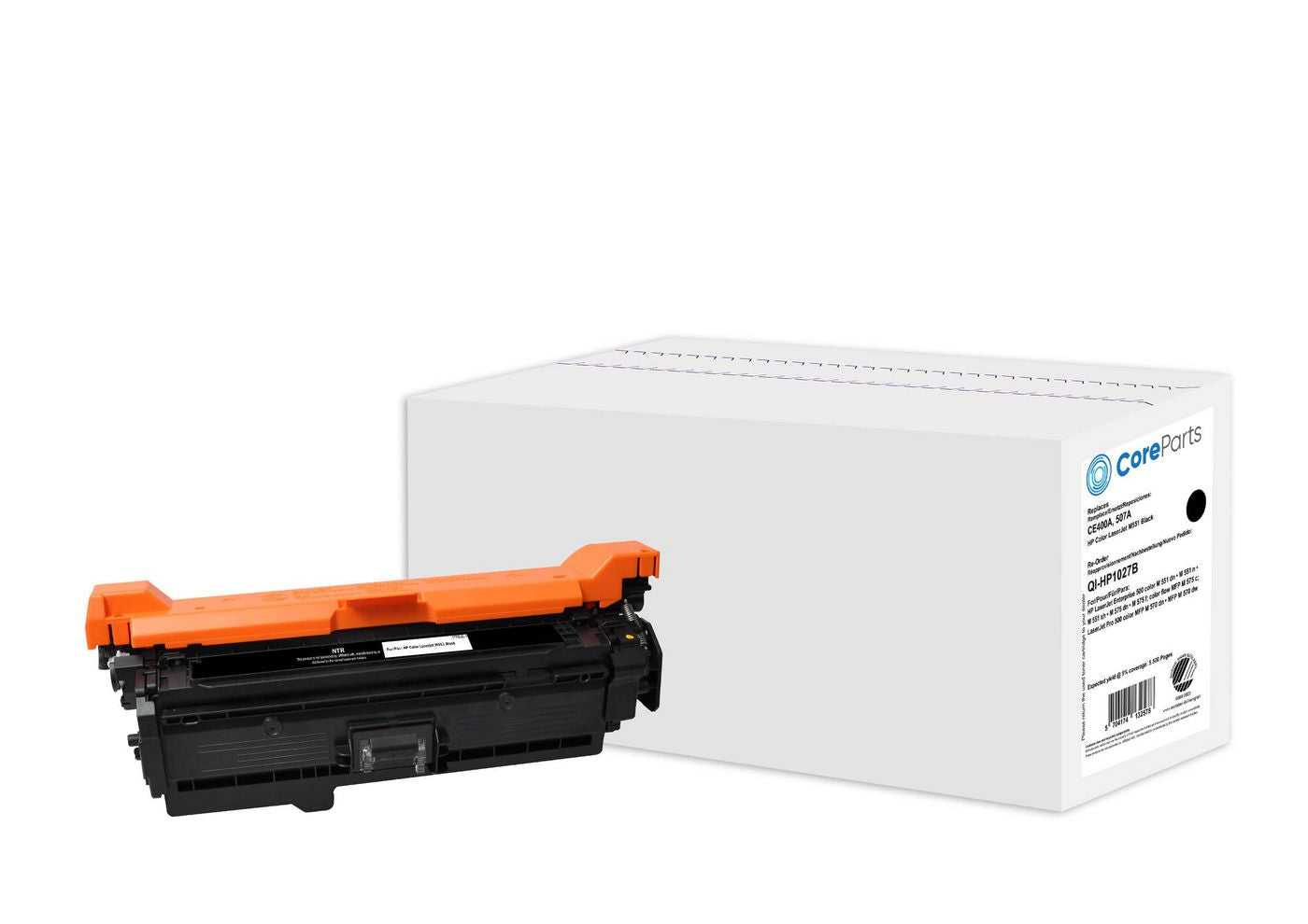 CoreParts Toner CE400A – Schwarz, 5500 Seiten – für HP Color LaserJet M551 (507A)