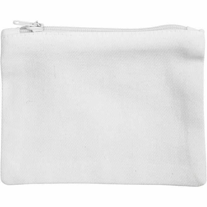 Creativ Company Geldbörse – 9 × 12 cm – Baumwolle – Weiss – 1 Stk.