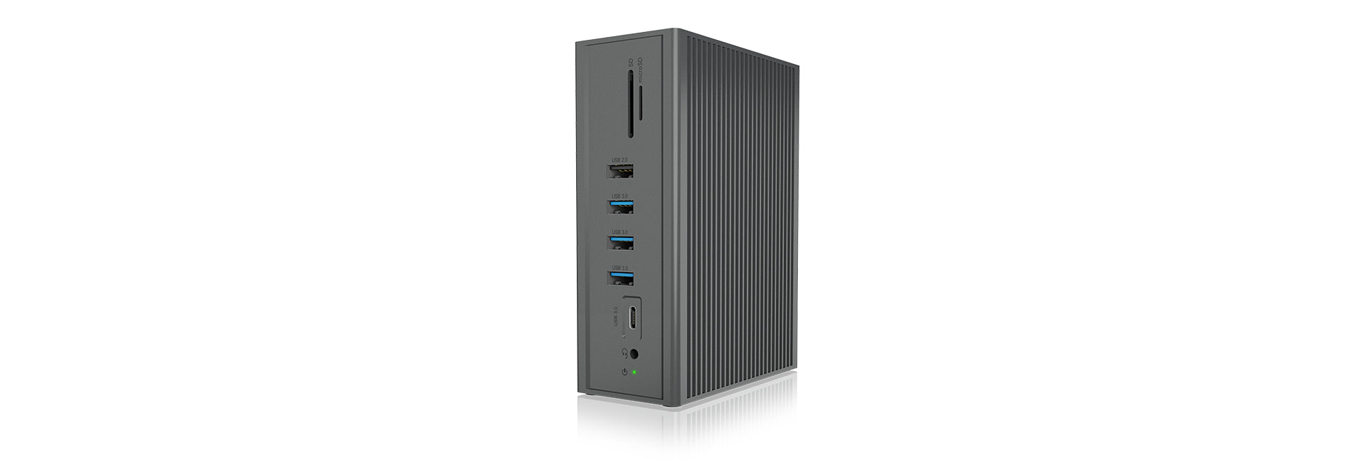 ICY BOX IB-DK2262 Dockingstation – USB-C, 1× HDMI, 1× VGA, 6× USB-A, 55 W PD, GbE, für Windows/Mac/ChromeOS
