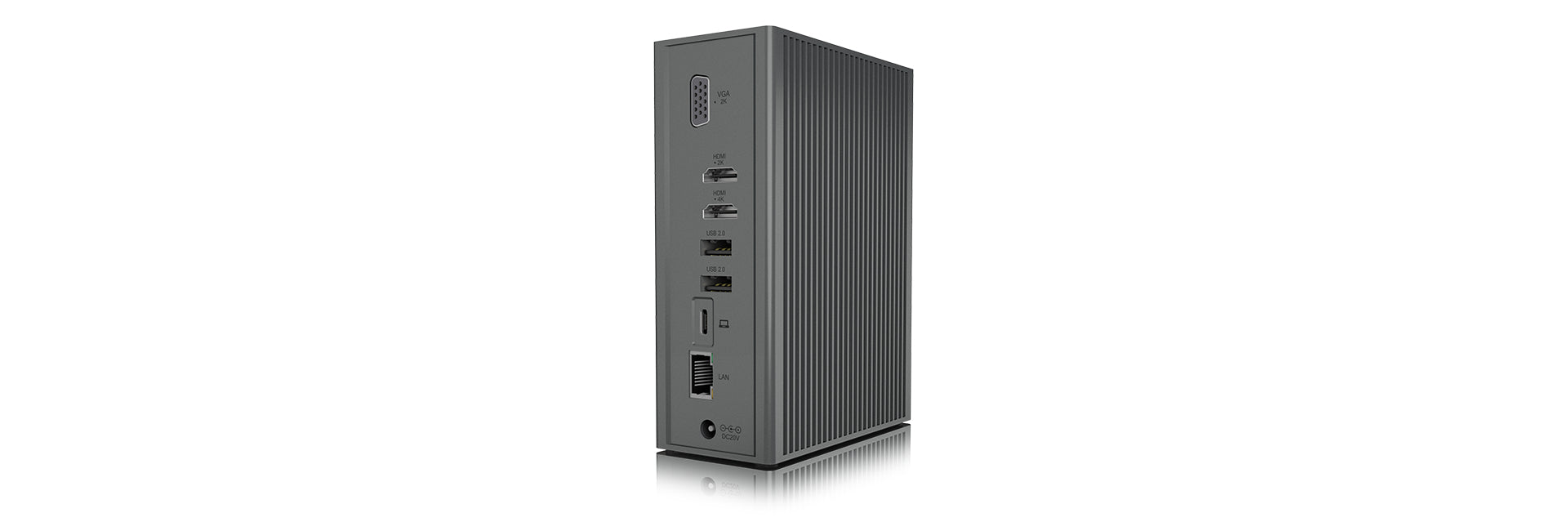 ICY BOX IB-DK2262 Dockingstation – USB-C, 1× HDMI, 1× VGA, 6× USB-A, 55 W PD, GbE, für Windows/Mac/ChromeOS