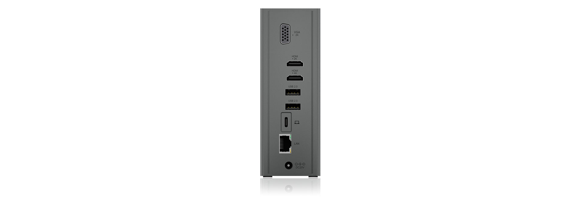 ICY BOX IB-DK2262 Dockingstation – USB-C, 1× HDMI, 1× VGA, 6× USB-A, 55 W PD, GbE, für Windows/Mac/ChromeOS