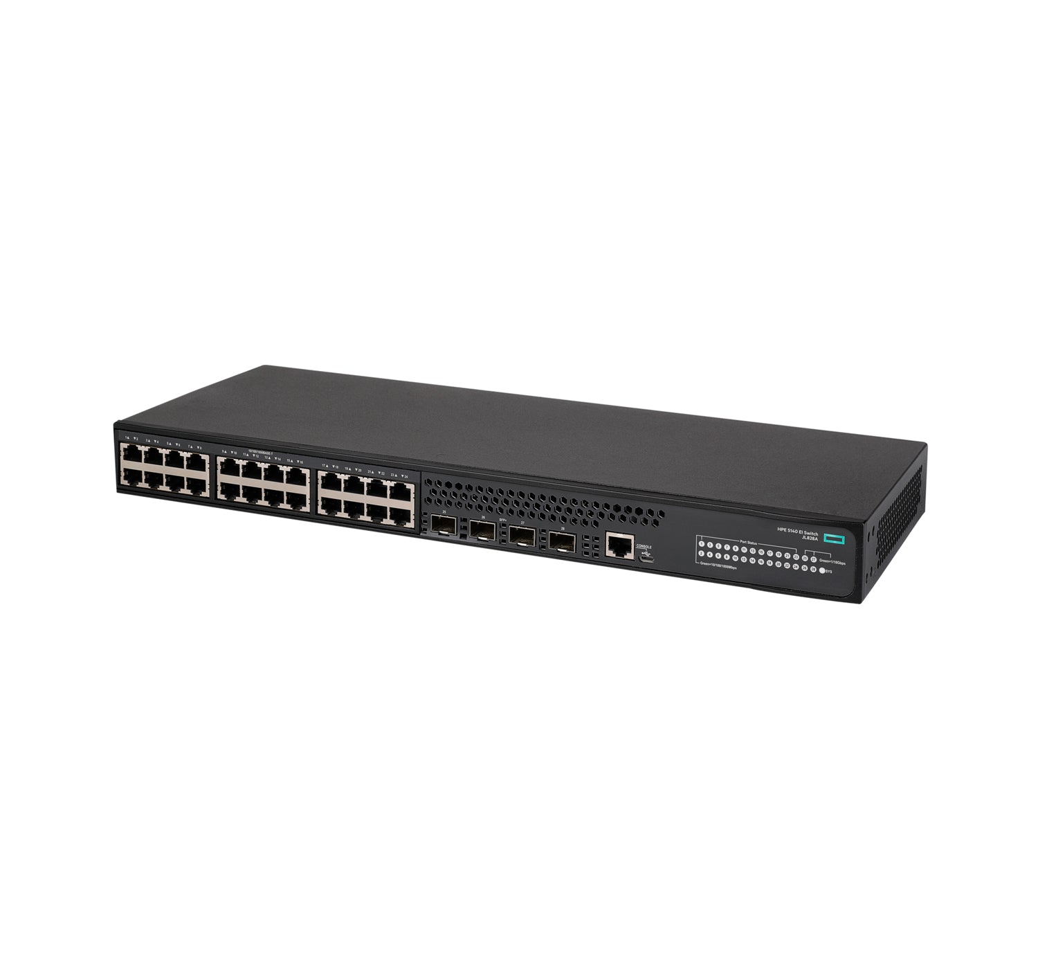 HPE FlexNetwork 5140 24G 4SFP+ EI – Managed L3 Switch – 24× 1G, 4× SFP+, 1U, 19"