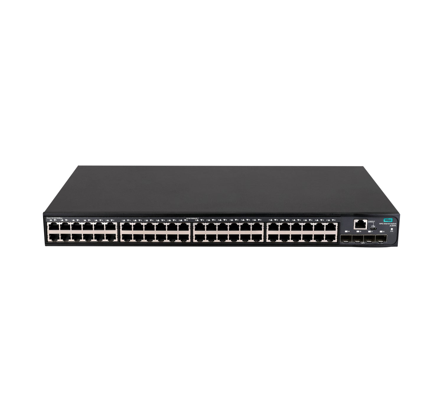 HPE 5140 48G 4SFP+ EI – Managed L3 Switch – 48× 1G, 4× SFP+, 19", 1U