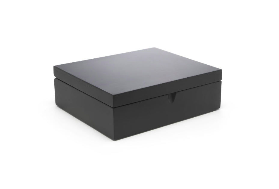 Bredemeijer Teebeutelbox Bambus, 6 Fächer, 17,9 × 7,5 × 21,8 cm, Schwarz