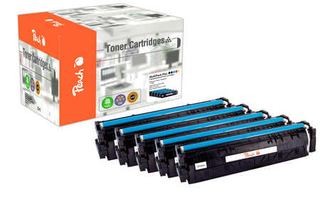 Peach Toner-Multipack 203X – BK/C/M/Y, 3200 Seiten – für HP Color LaserJet Pro M254dnw/M254dw/M254nw und andere