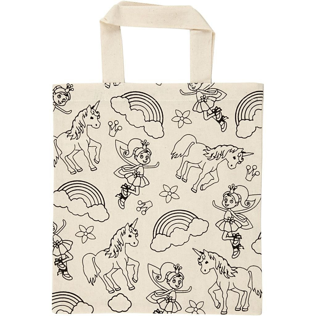 Creativ Company Stofftasche, Baumwolle, Einhorn-Motiv, 275×135×300 mm