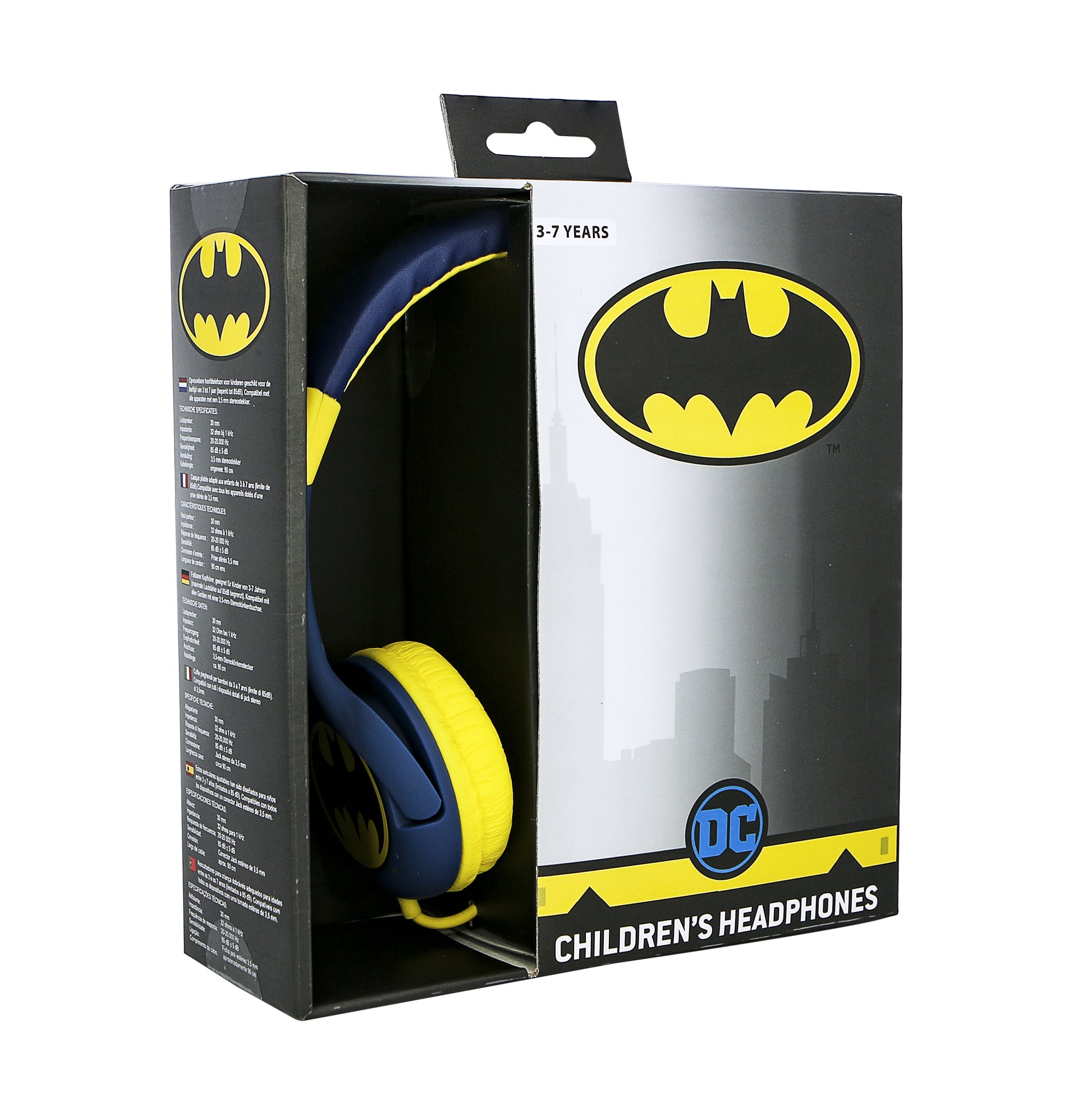 OTL Technologies OTL Batman Signal Gaming-Headset – Over-Ear, Stereo, Kabelgebunden, 3,5 mm Klinke, Blau, Gelb