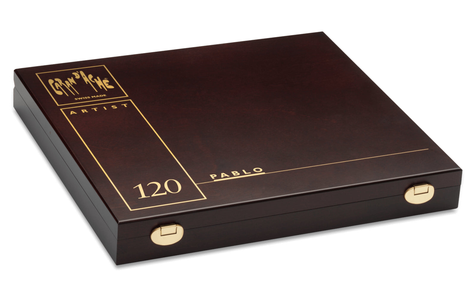 Caran d-Ache Caran d'Ache Pablo Farbstifte-Set – 120 Stk., Sechskant, Mine Ø 3,8 mm, Holzkasten