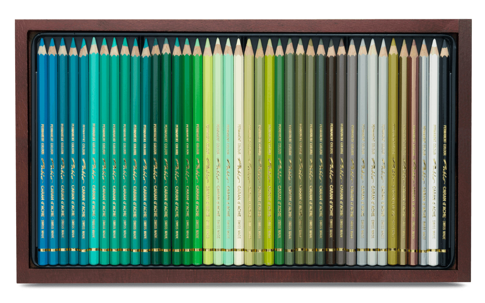 Caran d-Ache Caran d'Ache Pablo Farbstifte-Set – 120 Stk., Sechskant, Mine Ø 3,8 mm, Holzkasten