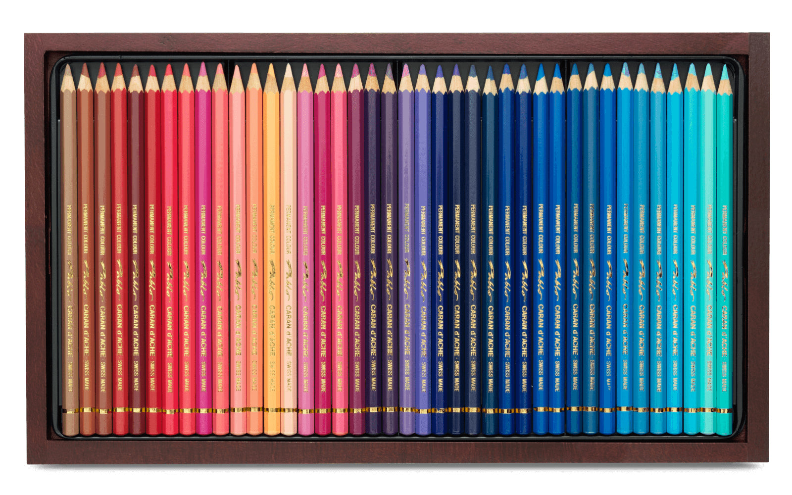 Caran d-Ache Caran d'Ache Pablo Farbstifte-Set – 120 Stk., Sechskant, Mine Ø 3,8 mm, Holzkasten