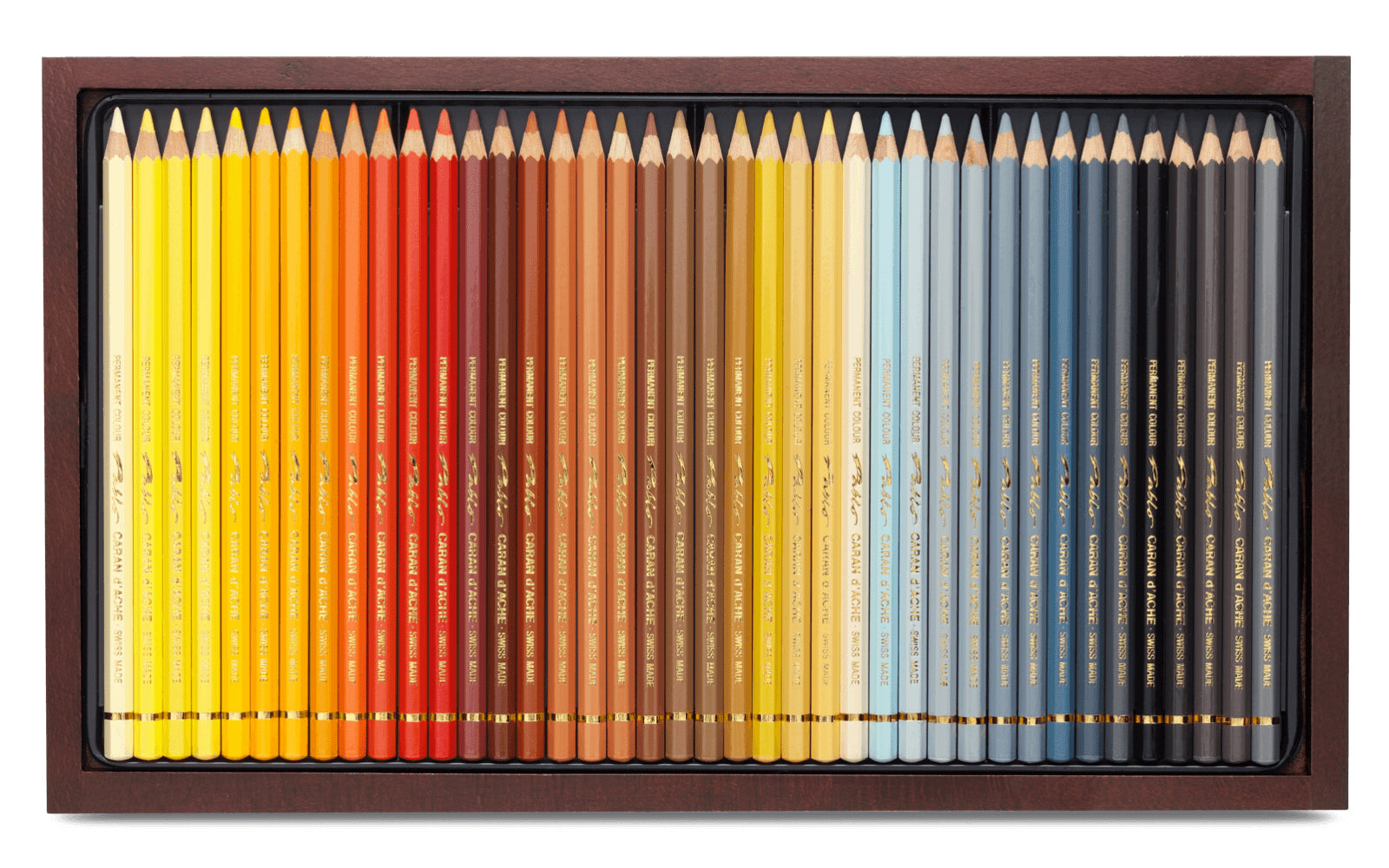 Caran d-Ache Caran d'Ache Pablo Farbstifte-Set – 120 Stk., Sechskant, Mine Ø 3,8 mm, Holzkasten
