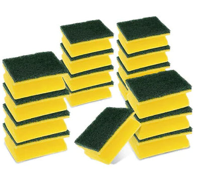 3M Scotch-Brite Scheuerschwamm Classic – Schaumstoff, Rechteckig, für Pfannen, mehrfarbig, 16 Stk.