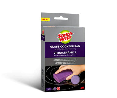 3M Schwamm – Kunststoff, 15 × 15 × 4 cm, violett, für Glaskeramik-Kochfelder, 1 Stk.