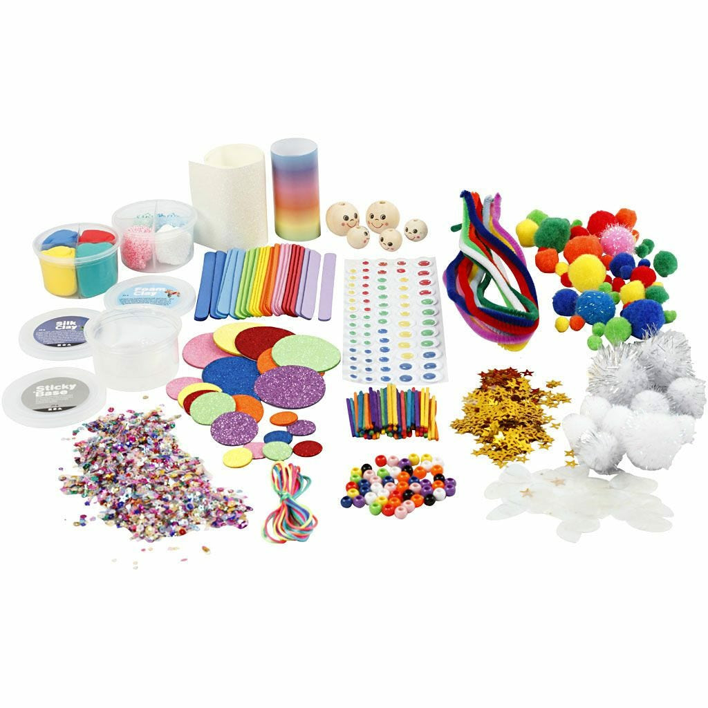Creativ Company Kreativbox – Bastelset – Regenbogen – 16-teilig – ab 3 Jahren