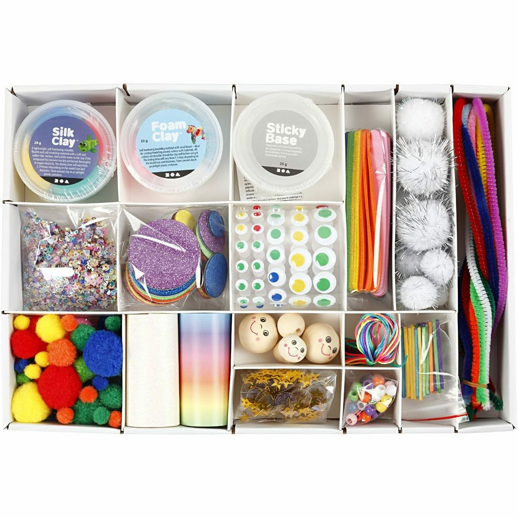 Creativ Company Kreativbox – Bastelset – Regenbogen – 16-teilig – ab 3 Jahren